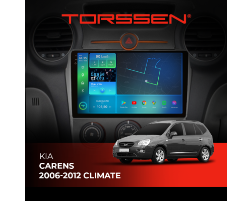 Штатна магнітола Torssen 2K DTS Kia Carens 2006-2012 climate F9432 4G Carplay DSP