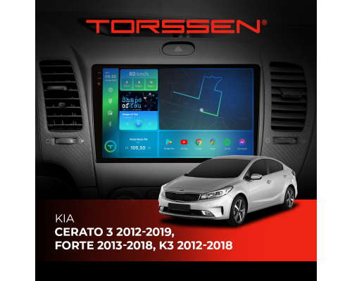 Штатна магнітола Torssen 2K DTS Kia Cerato 3 12-19,Forte 13-18,K3 12-18 F9432 4G Carplay DSP