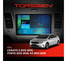 Штатная магнитола Torssen Kia Cerato 3 12-19,Forte 13-18,K3 12-18 F96128 4G Carplay DSP