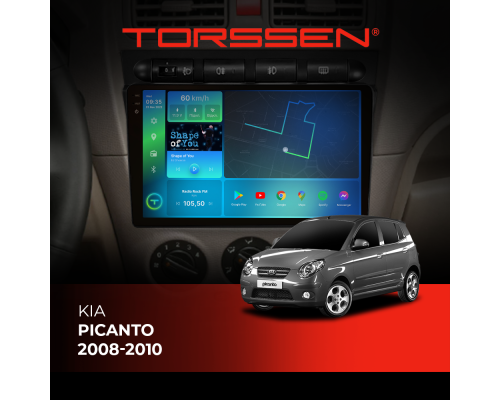 Штатная магнитола Torssen 2K Kia Picanto 2008-2010 F9464 4G Carplay DSP