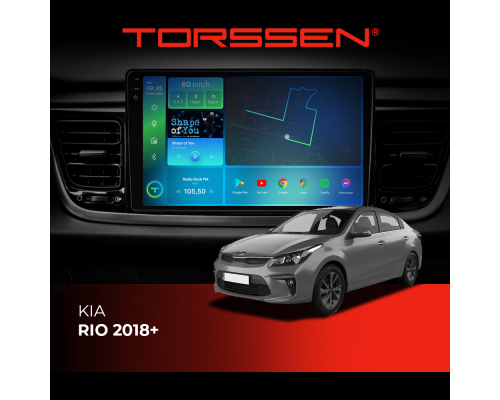 Штатная магнитола Torssen 2K Kia Rio 18+ F9464 4G Carplay DSP