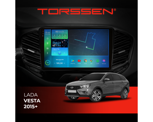 Штатна магнітола Torssen 2K DTS Lada Vesta 15+ F9432 4G Carplay DSP