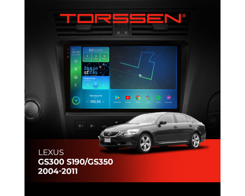 Штатна магнітола Torssen 2K DTS Lexus GS300 S190/GS350 04-11 F9432 4G Carplay DSP