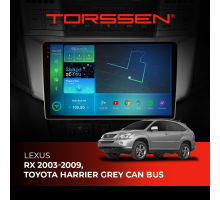 Штатная магнитола Torssen 2K Lexus RX 03-09,Toyota Harrier Grey CAN BUS F10332 4G Carplay DSP