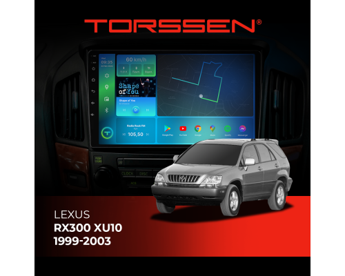 Штатная магнитола Torssen Lexus RX300 XU10 1999-2003 F9464 4G Carplay DSP