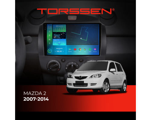 Штатная магнитола Torssen 2K Mazda 2 07-14 F9464 4G Carplay DSP