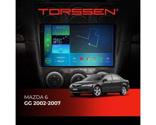 Штатная магнитола Torssen 2K Mazda 6GG 02-07 F9332 4G Carplay DSP