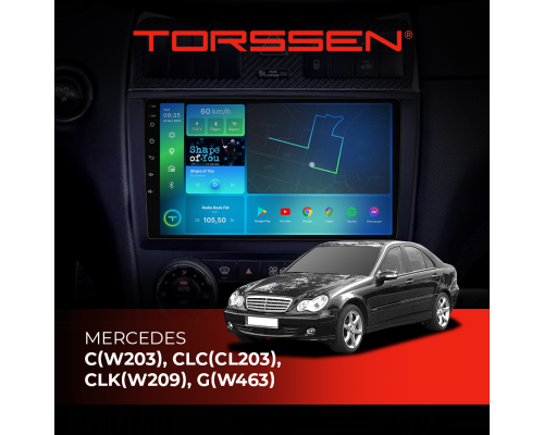 Штатная магнитола Torssen Mercedes C(W203), CLC(CL203), CLK(W209), G(W463) F96128 4G Carplay