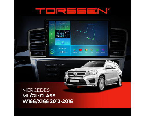 Штатная магнитола Torssen Mercedes ML/GL-class W166/X166 12-16 F96128 DSP 4G Carplay