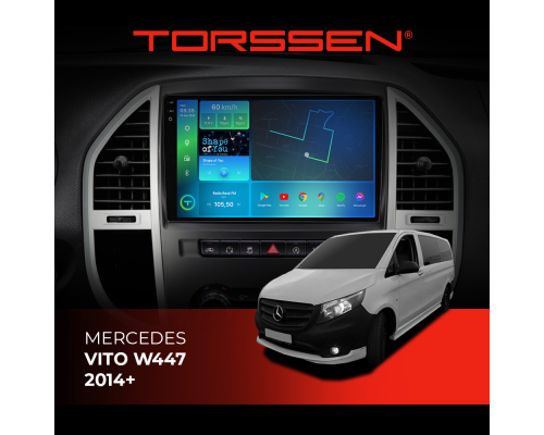 Штатна магнітола Torssen 2K Mercedes Vito W447 2014+ F10432 4G Carplay DSP