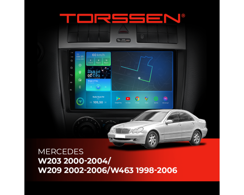 Штатная магнитола Torssen Mercedes W203 00-04/W209 02-06/W463 98-06 F9464 4G Carplay DSP