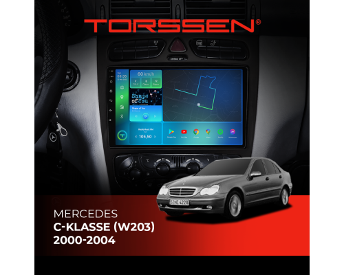 Штатная магнитола Torssen Mercedes C-klasse (W203) 2000-2004 F96128 4G Carplay DSP