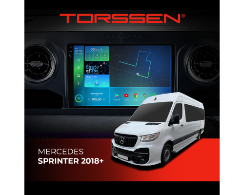 Штатна магнітола Torssen 2K Mercedes Sprinter 2018+ F10432 4G Carplay DSP