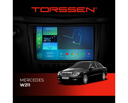 Штатная магнитола Torssen 2K Mercedes W211 F9464 4G Carplay DSP