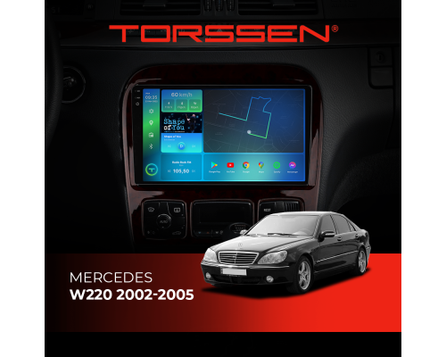 Штатная магнитола Torssen 2K Mercedes W220 02-05 F9464 4G Carplay DSP