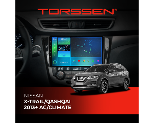 Штатная магнитола Torssen Nissan Xtrail/Qashqai 2013+ AC/Climate  NF10 Carplay