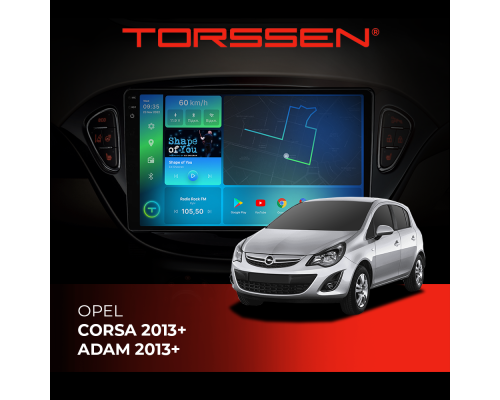 Штатна магнітола Torssen 2K DTS Opel Corsa 13+/Adam 13+ F9432 4G Carplay DSP