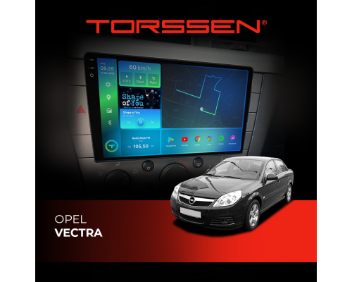 Штатная магнитола Torssen 2K Opel Vectra F9464 4G Carplay DSP