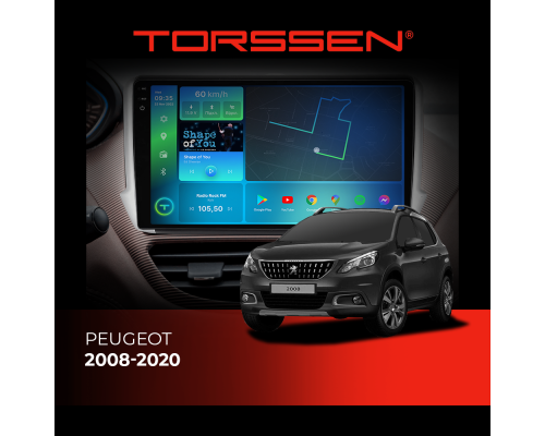 Штатная магнитола Torssen 2K Peugeot 2008 -20 F9464 4G Carplay DSP