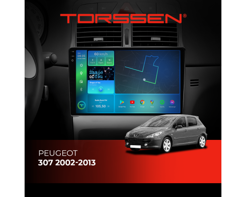 Штатная магнитола Torssen 2K Peugeot 307 02-13 F9464 4G Carplay DSP