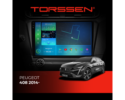 Штатна магнітола Torssen 2K DTS Peugeot 408 14- F9432 4G Carplay DSP