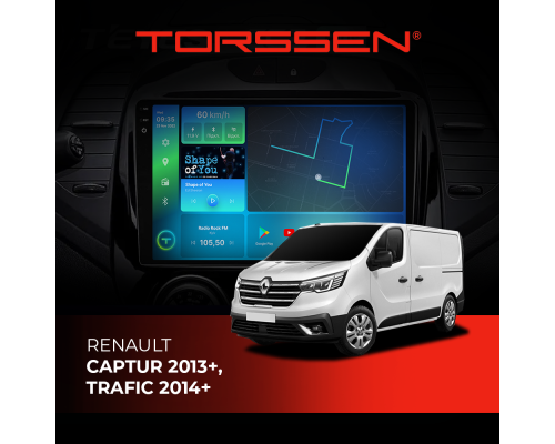 Штатна магнітола Torssen 2K DTS Renault Captur 2013+,Trafic 2014+ F9432 4G Carplay DSP