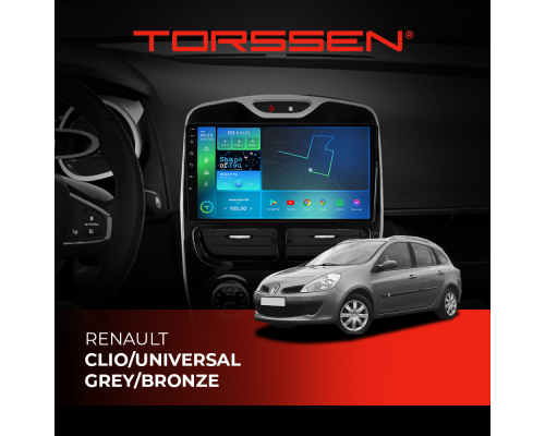 Штатная магнитола Torssen Renault Clio/Universal Grey/Bronze F96128 4G Carplay DSP