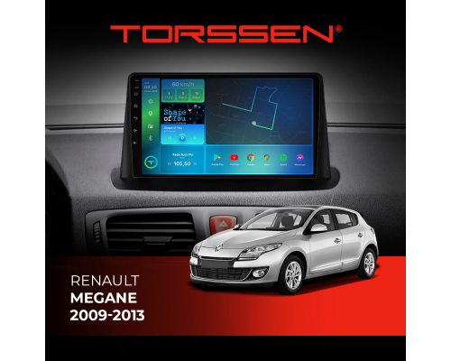 Штатная магнитола Torssen Renault Megane 09-13 F96128 4G Carplay