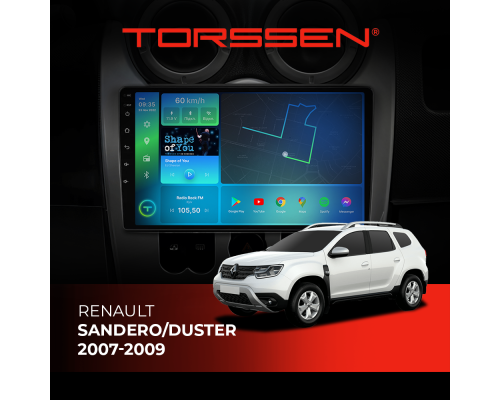 Штатна магнітола Torssen Renault Sandero / Duster 07-09 F9332 4G Carplay