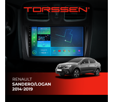 Штатна магнітола Torssen Renault Sandero/Logan 14-19 F98256 4G Carplay DSP