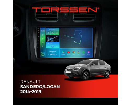 Штатна магнітола Torssen Renault Sandero/Logan 14-19 FL9 4+64Gb 4G Carplay DSP