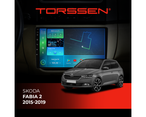 Штатная магнитола Torssen Skoda Fabia 2 2015-2019 F96128 4G Carplay