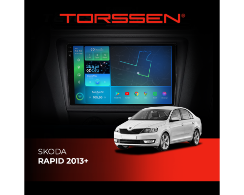 Штатна магнітола Torssen 2K DTS Skoda Rapid 2013+ F9432 4G Carplay DSP