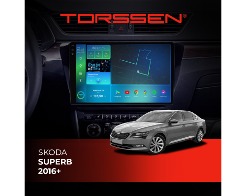 Штатна магнітола Torssen 2K Skoda Superb 16+ F10432 4G Carplay DSP