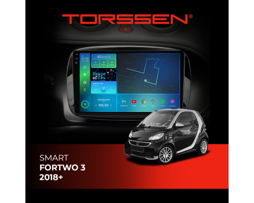 Штатная магнитола Torssen 2K Smart ForTwo 3 18+ F9464 4G Carplay DSP