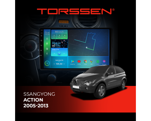 Штатна магнітола Torssen SsangYong Action 05-13 F9332 4G Carplay