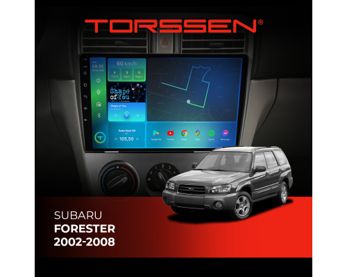 Штатная магнитола Torssen Subaru Forester 02-08 F9464 4G Carplay DSP