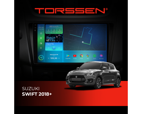 Штатна магнітола Torssen 2K Suzuki Swift 2018+ F9464 4G Carplay DSP