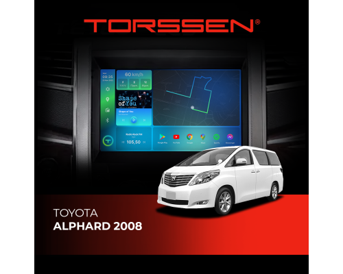 Штатная магнитола Torssen Toyota Alphard 2008 F96128 4G Carplay DSP