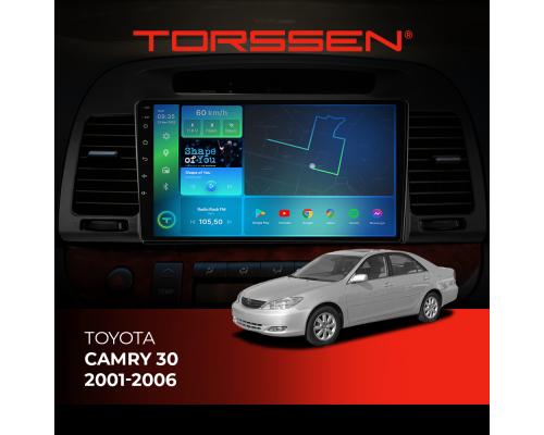 Штатна магнітола Torssen Toyota Camry 30 01-06 F9332 4G Carplay