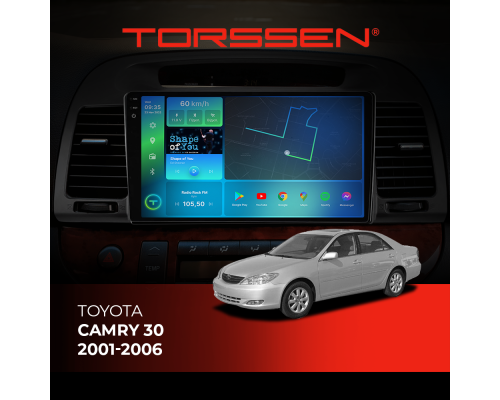 Штатная магнитола Torssen 2K Toyota Camry 30 01-06 F9464 4G Carplay DSP