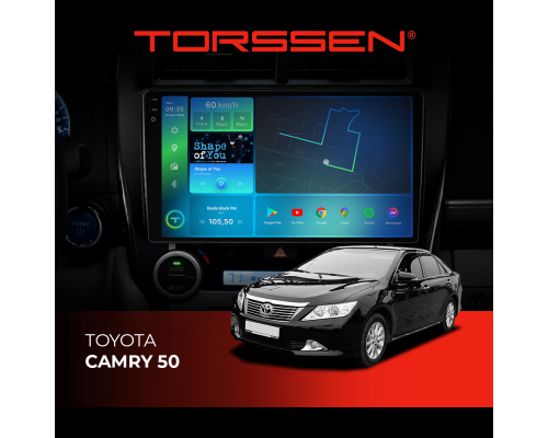 Штатна магнітола Torssen 2K Toyota Camry 50 F10432 4G Carplay DSP