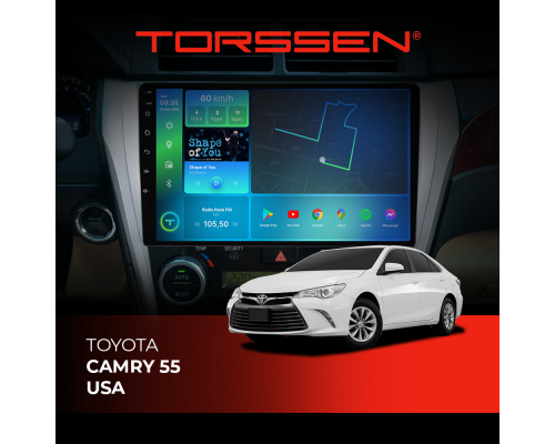 Штатная магнитола Torssen Toyota Camry 55 USA NF10 Carplay