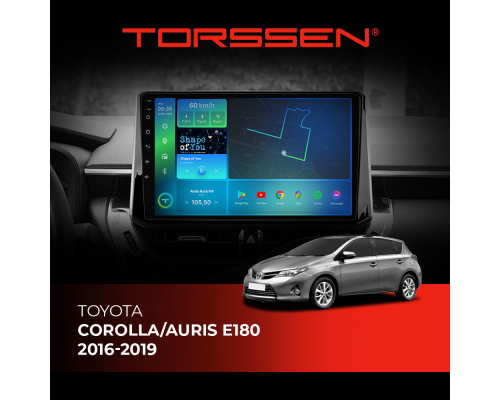 Штатна магнітола Torssen Toyota Corolla / Auris E180  2016-2019 F9464 4G Carplay DSP