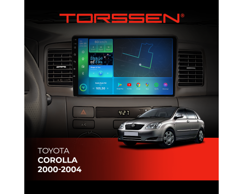 Штатна магнітола Torssen Toyota Corolla 2000-2004 F9464 4G Carplay DSP