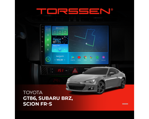 Штатна магнітола Torssen Toyota GT86,Subaru BRZ,Scion FR-S F98256 4G Carplay DSP