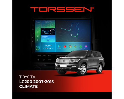 Штатная магнитола Torssen Toyota LC200 2007-2015 climate F10464 4G Carplay DSP