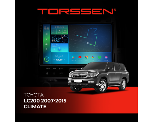 Штатная магнитола Torssen 2K Toyota LC200 2007-2015 climate F10332 4G Carplay DSP