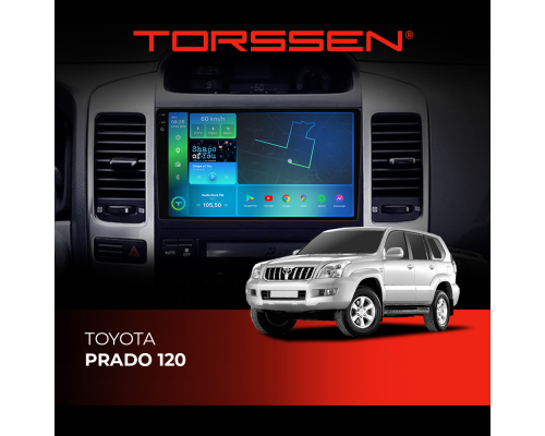 Штатная магнитола Torssen 2K Toyota Prado 120 F9464 4G Carplay DSP