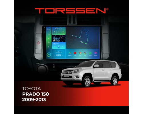 Штатна магнітола Torssen 2K DTS Toyota Prado 150 09-13 F9432 4G Carplay DSP з крутилкою